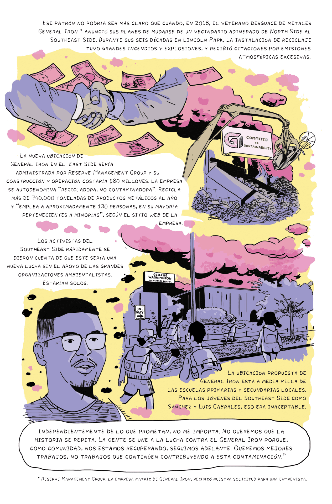 Southeast Side, Chicago, comunidad, latina, racismo, contaminación, industrias, cáncer, medio ambiente, juventud, General Iron, Southeast Youth Alliance