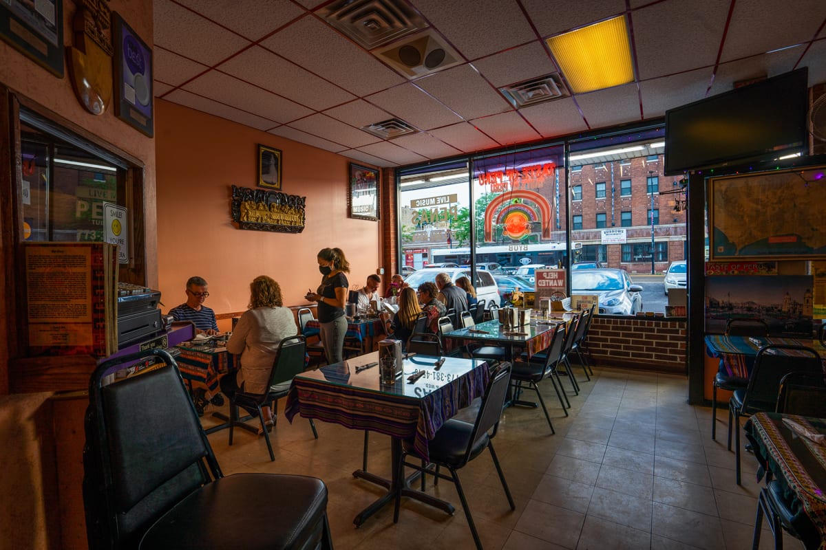 Taste of Peru staff serves customers at the start of the dinner rush on June 30, 2021. Photo by Camilla Forte/Borderless Magazine